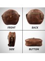 Madosh Genuine Leather Crossbody Sling Bag |Brown Leather Bag | Unique Round layout |Spacious Compartments| Women everyday use.